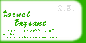 kornel bazsant business card